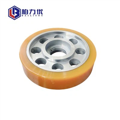 Rueda giratoria con placa de poliuretano